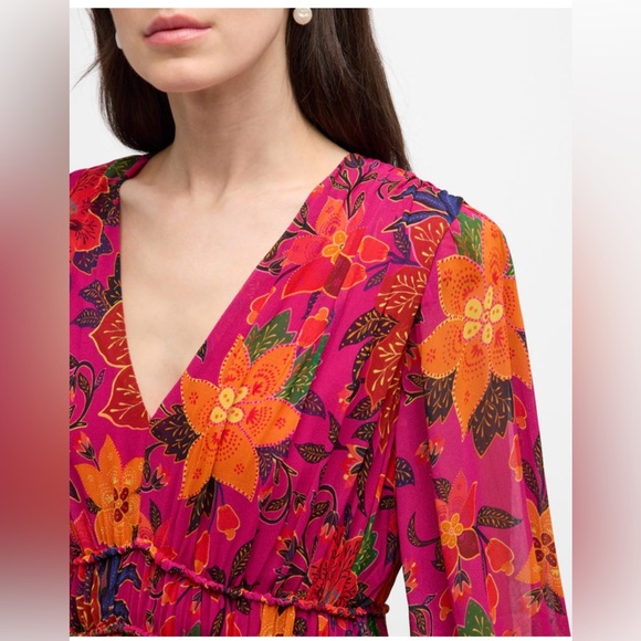 Farm Rio Tropical Tapestry Pink Mini Dress - Picture 13 of 16